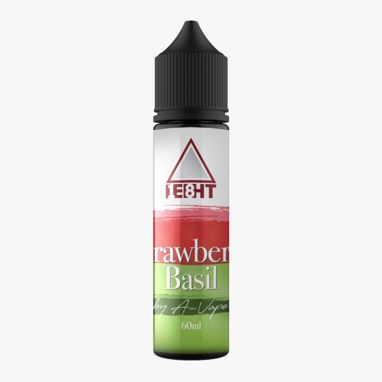 A-VAPE – One Eight Series - Strawberry Basil - 60ML  –   תות בזיליקום 