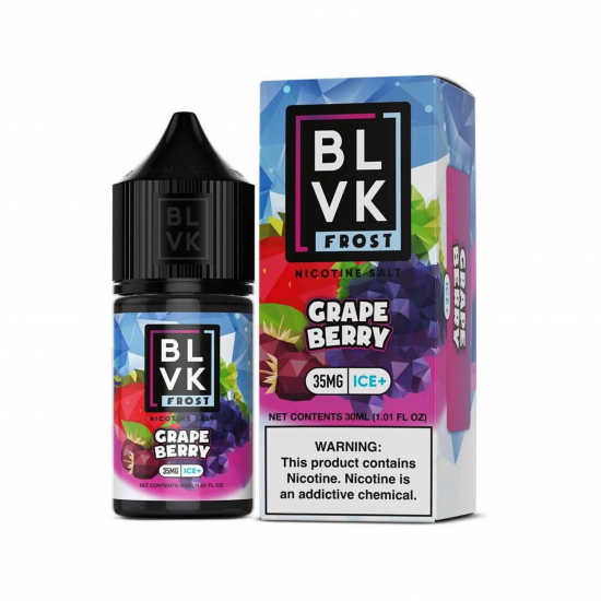 BLVK SaltNic 30ml - GRAPE BERRY ICE | ענבים אוכמניות אייס 