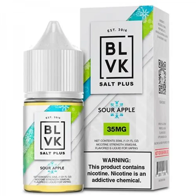 BLVK SaltNic 30ml - SOUR APPLE ICE | תפוח ירוק אייס BLVK SaltNic 30ml - SOUR APPLE ICE | תפוח ירוק אייס