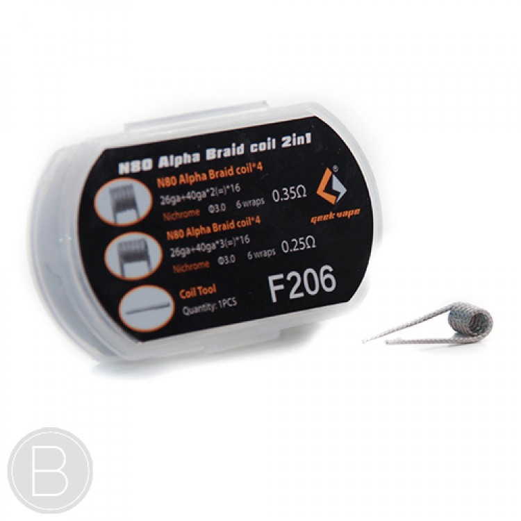 Geekvape N80 Alpha Braid Coil 2 Types in 1 Box (F206) Geekvape N80 Alpha Braid Coil 2 Types in 1 Box (F206)