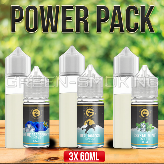 Green-Smoking DIY SaltNic 2% Power Pack | 3x 60ML