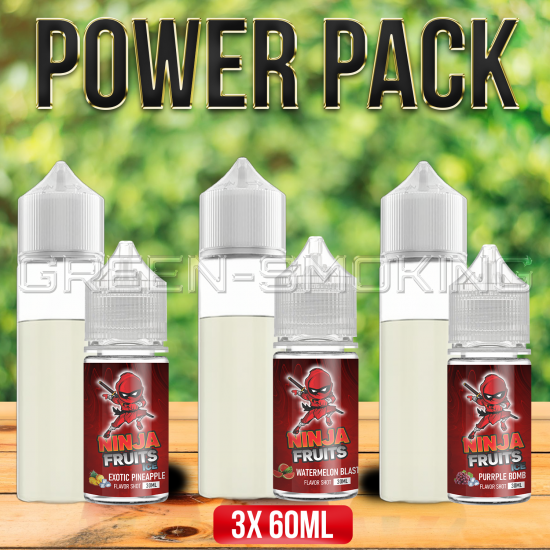 Ninja Fruits DIY SaltNic 2% Power Pack | 3x 60ML | נינגה פאוור פק