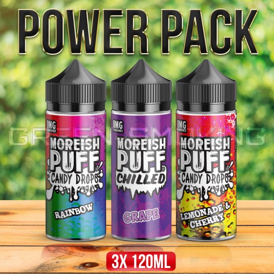 MOREISHPUFF Power Pack - 3 x liquids 120ml - total 360ml