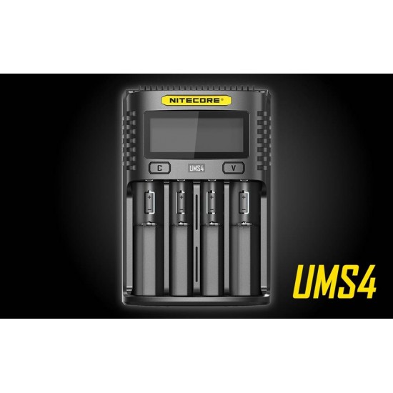 Nitecore UMS4 4 Bay Superb LCD Battery Charger