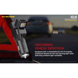 מטען מהיר לרכב QC3 כולל פנס נטען מתכוונן מובנה Nitecore VCL10 מטען מהיר לרכב QC3 כולל פנס נטען מתכוונן מובנה Nitecore VCL10