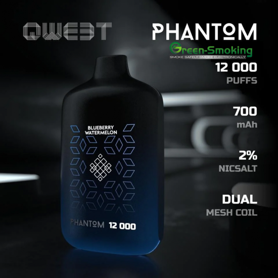 QWEET Phantom 12000 Puffs Disposable e-cig 