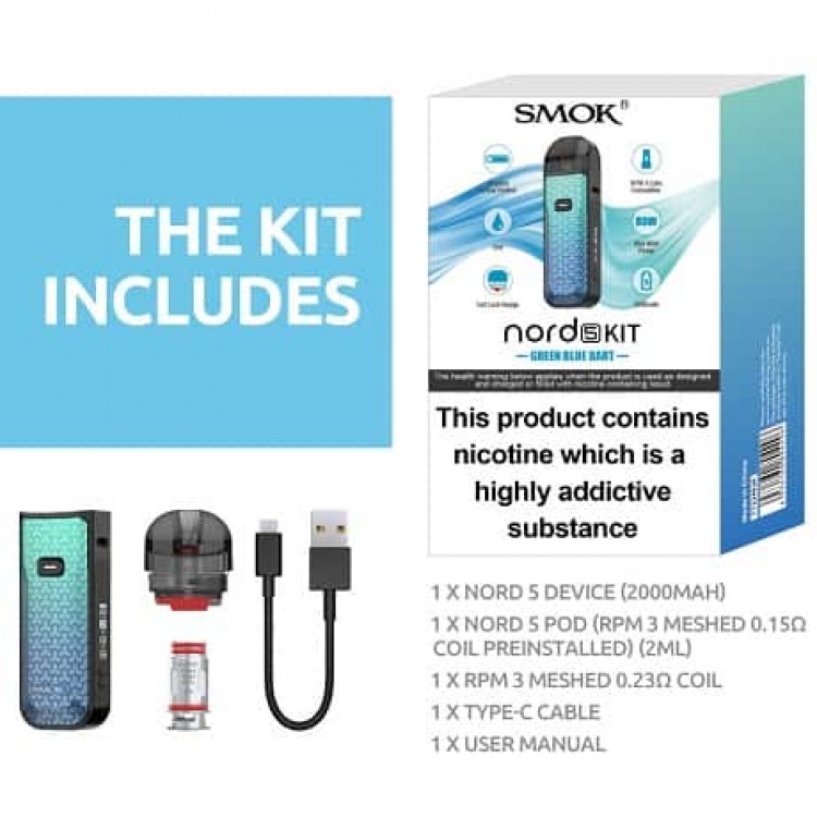 SMOK Nord 5 Pod 80W 2000mA SMOK Nord 5 Pod 80W 2000mA