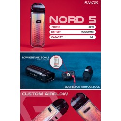 SMOK Nord 5 Pod 80W 2000mA | סמוק נורד 5 פוד קיט