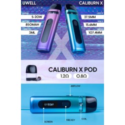 Uwell CALIBURN X Pod Kit | יוואל קליברן איקס פוד Uwell CALIBURN X Pod Kit | יוואל קליברן איקס פוד