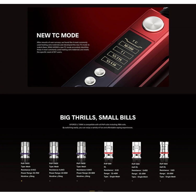 VOOPOO DRAG M100S Kit | וופו דראג M100S קיט VOOPOO DRAG M100S Kit | וופו דראג M100S קיט