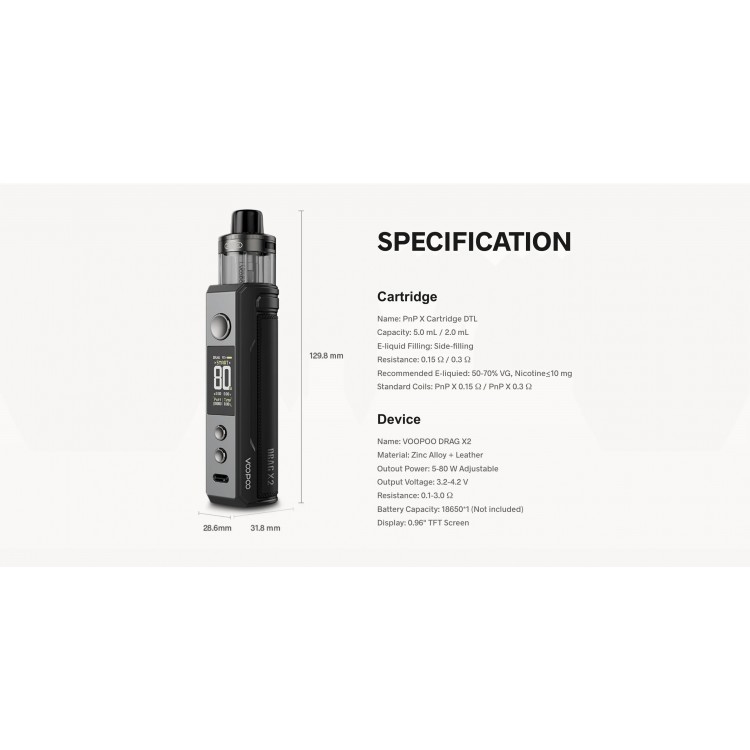 VOOPOO Drag X2 80W Pod Kit VOOPOO Drag X2 80W Pod Kit