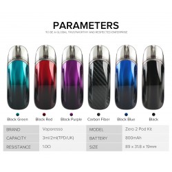 Vaporesso Zero 2 Pod Kit 800mAh | וופורסו זירו 2