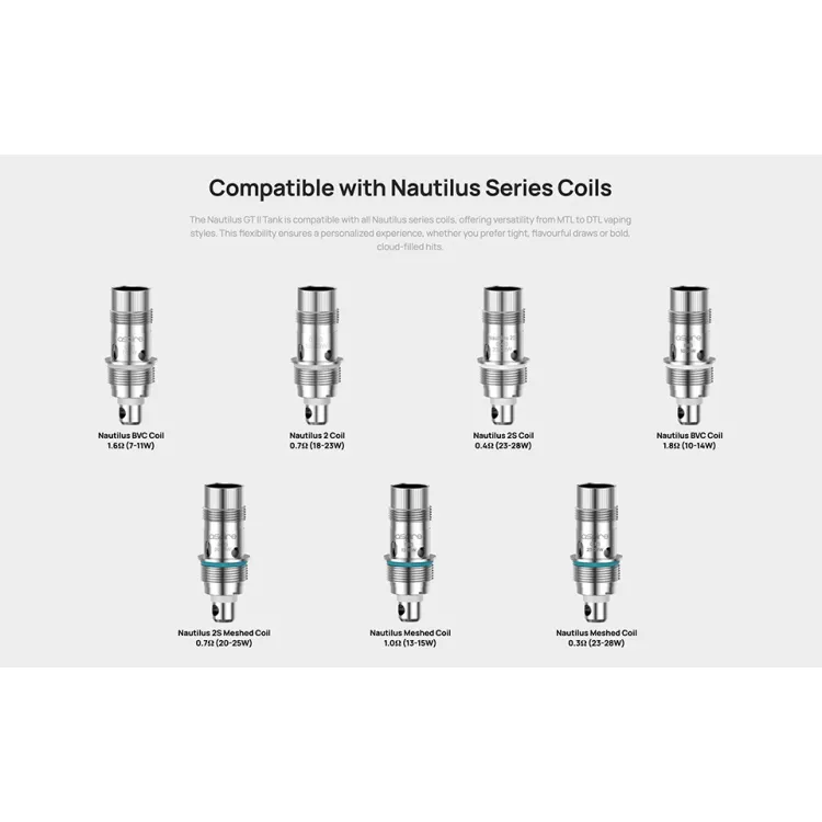 Aspire Nautilus GT II 4.5ml | אספייר נאוטילוס 2 טנק