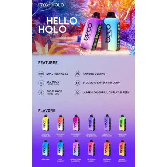 BECO HOLO 25000 Disposable | סיגריה חד פעמית 25000 שאיפות בקו הולו 