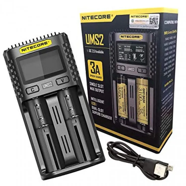 Nitecore UMS2 מטען סוללות מהיר שני ערוצים
