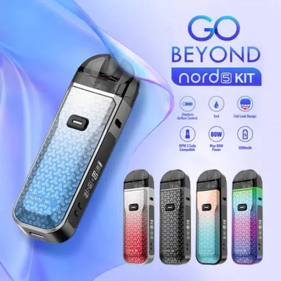 SMOK Nord 5 Pod 80W 2000mA | סמוק נורד 5 פוד קיט