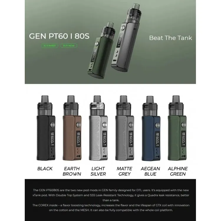 VAPORESSO GEN PT80 S kit | וופורסו פיטי 80 אס