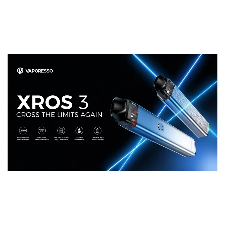 VAPORESSO XROS 3 Pod Kit | וופורסו אקסרוס 3 פוד VAPORESSO XROS 3 Pod Kit | וופורסו אקסרוס 3 פוד