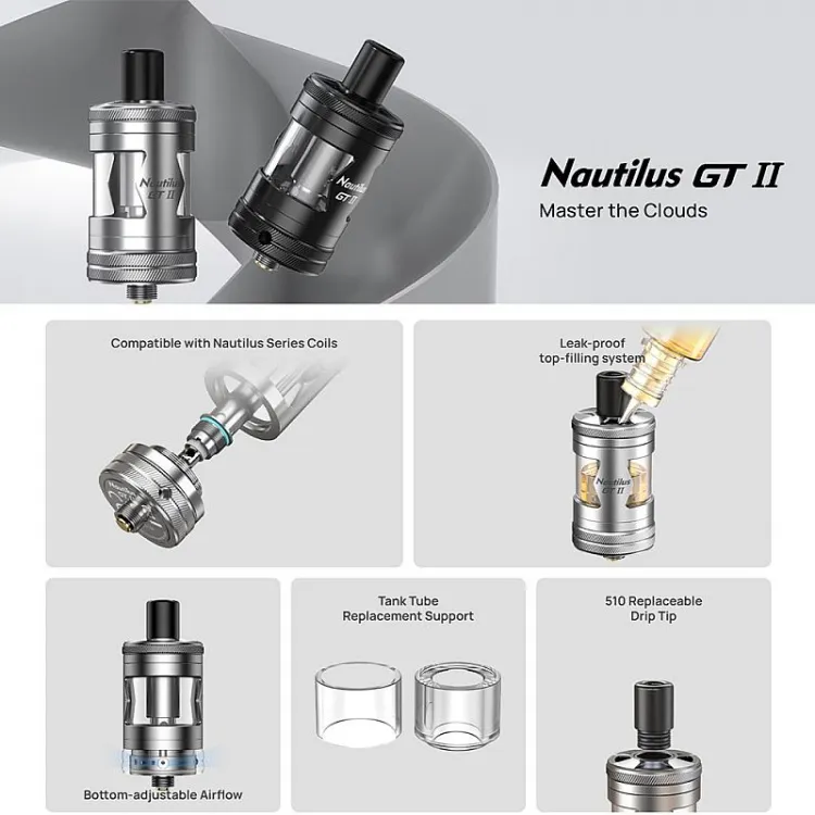 Aspire Nautilus GT II 4.5ml | אספייר נאוטילוס 2 טנק