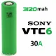 Sony VTC6 3.6V 3000mAh 30A - יח אחת +₪55.00