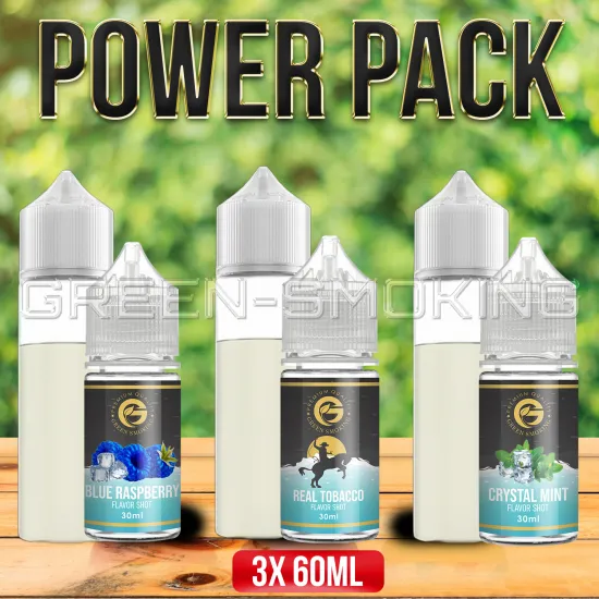 Green-Smoking DIY SaltNic 2% Power Pack | 3x 60ML| גרין סמוקינג פאוור פק