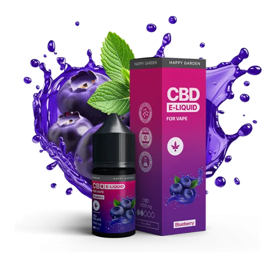 נוזל CBD בטעם אוכמניות– 1000mg | 30ml | HAPPY VAPE