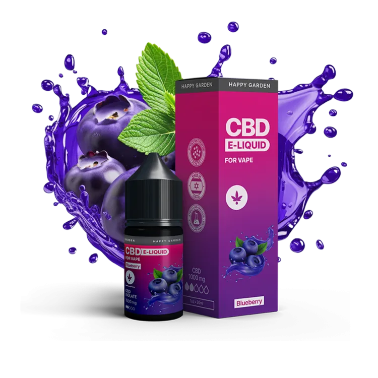נוזל CBD בטעם אוכמניות– 1000mg | 30ml | HAPPY VAPE