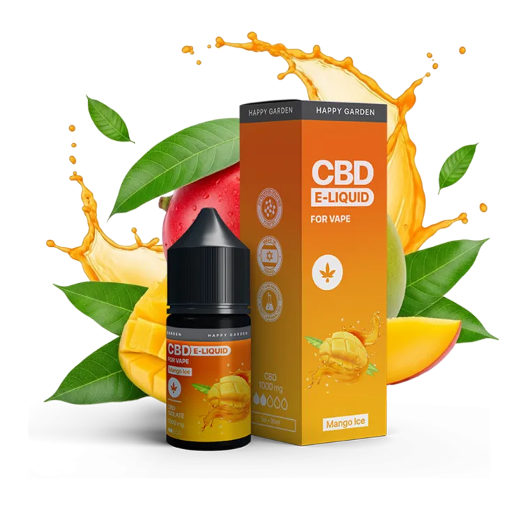 נוזל CBD בטעם מנגו– 1000mg | 30ml | HAPPY VAPE