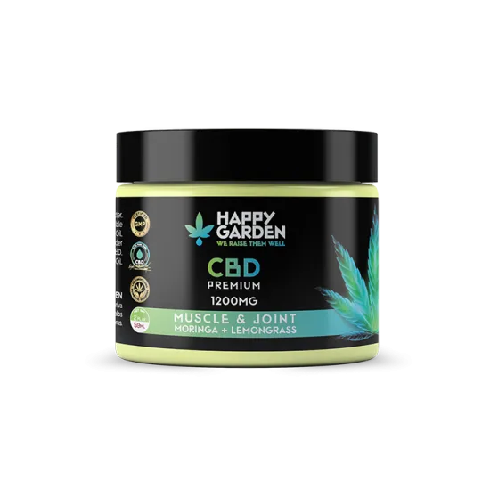 משחה CBD 1200mg המשלבת – למון גראס ומורינגה | Happy Garden