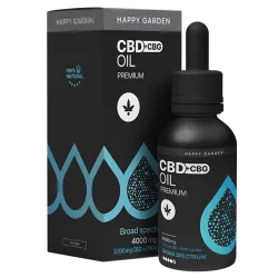 שמן סיבידי CBG & CBD HAPPYGARDEN בקבוק 30מל 4000 מ"ג