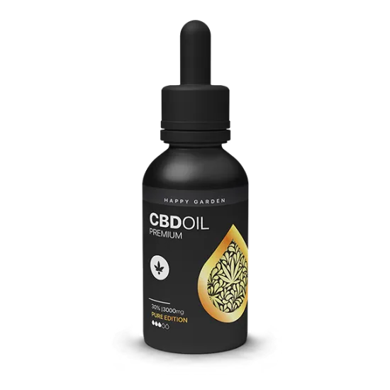 שמן סיבידי CBD HAPPY-GARDEN בקבוק 10מל 3000 מ"ג 30% Isolate 