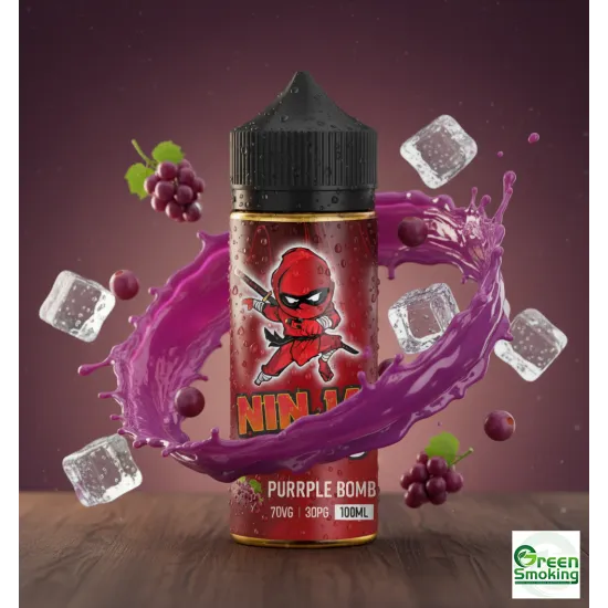 Ninja Fruits  - PURPLE BOMB ICE 100ML |ענבים אייס