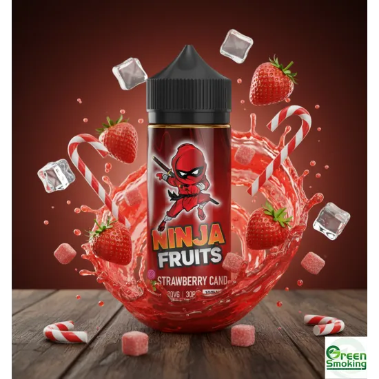 Ninja Fruits  - STRAWBERRY CANDY ICE 100ML |סוכריית תות אייס