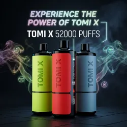 סיגריה חד פעמית טומי איקס 52,000 שאיפות | Tomi X 52000 Puffs Vape