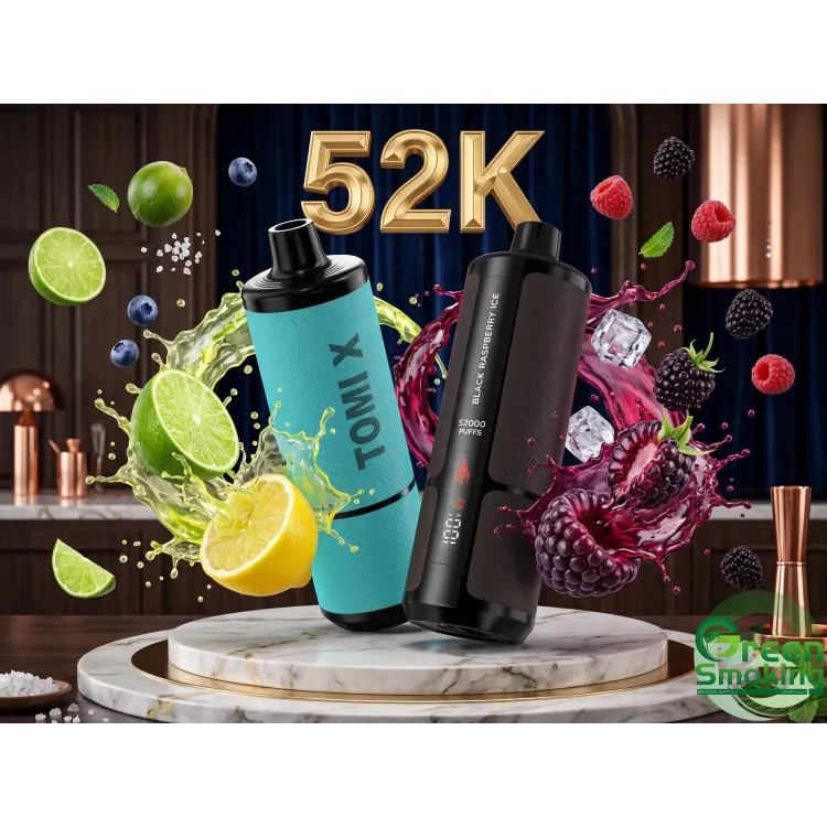 סיגריה חד פעמית טומי איקס 52,000 שאיפות | Tomi X 52000 Puffs Vape